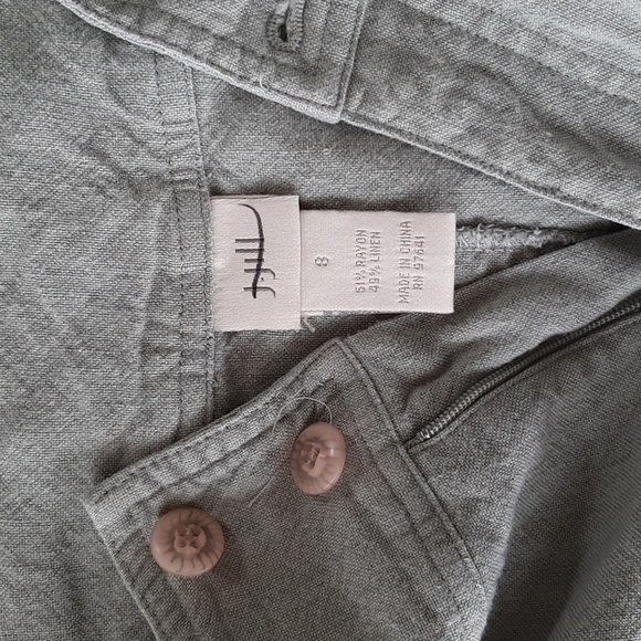 J.Jill Sage Green Linen High Waist Pencil Skirt US 8 - Picture 3 of 9